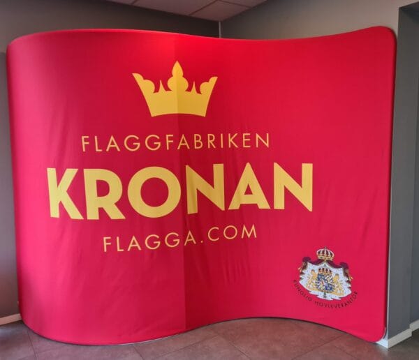 Vågformad pop-up vägg